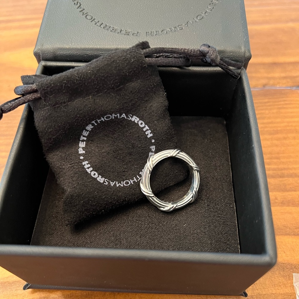 NWT Sz 8 Peter Thomas Roth Signature Classic Band Ring Sterling Silver … - Picture 3 of 8